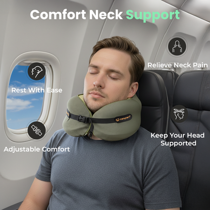 Cesperi® Travel Neck Pillow (Avocado Green) - Large