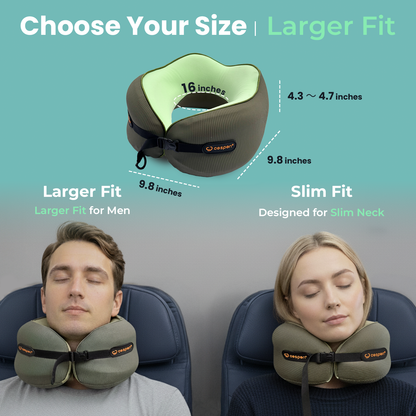 Cesperi® Travel Neck Pillow (Avocado Green) - Large